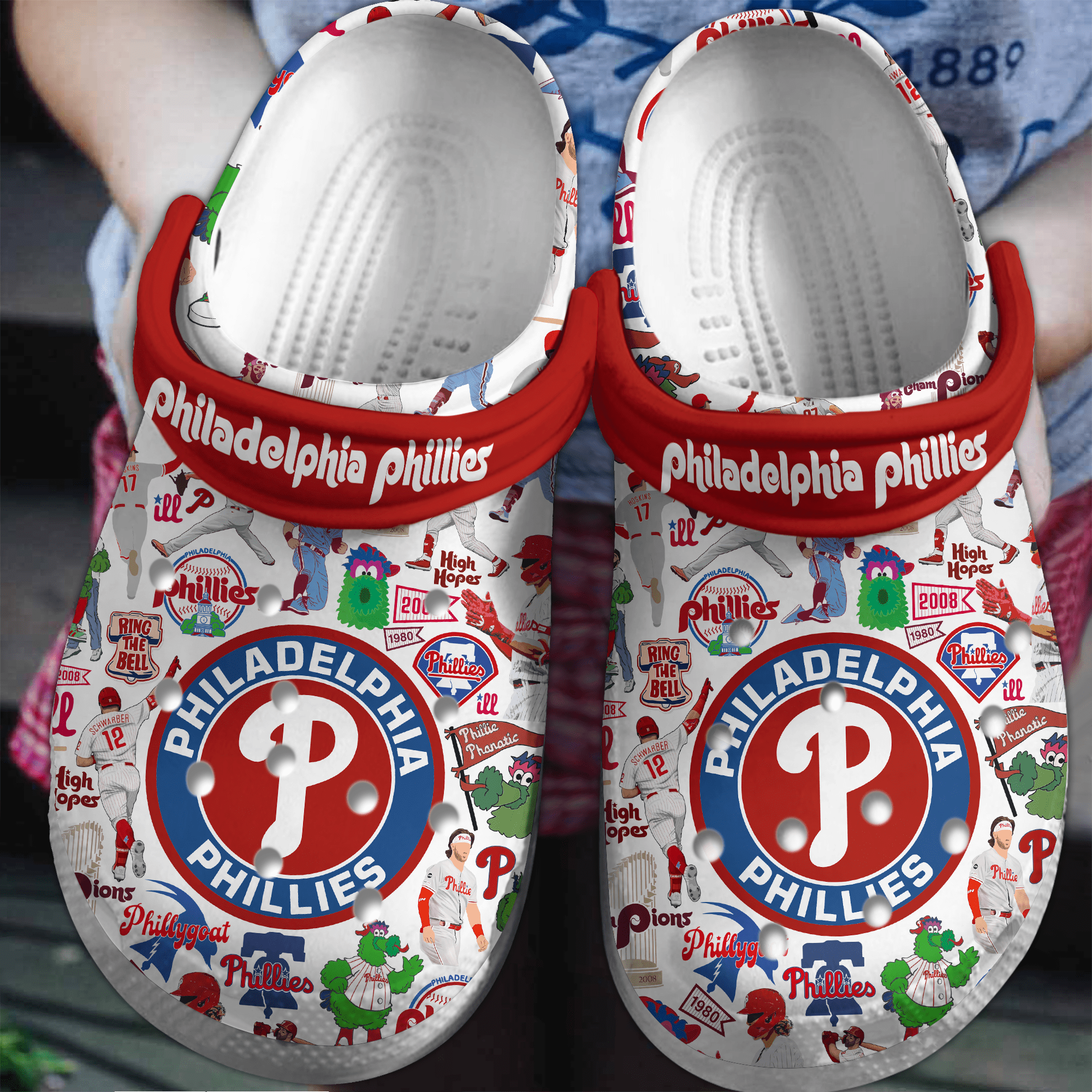 Philadelphia Phillies MLB Sport Crocss Crocband Clogs Shoes Comfortable For Men Women and Kids