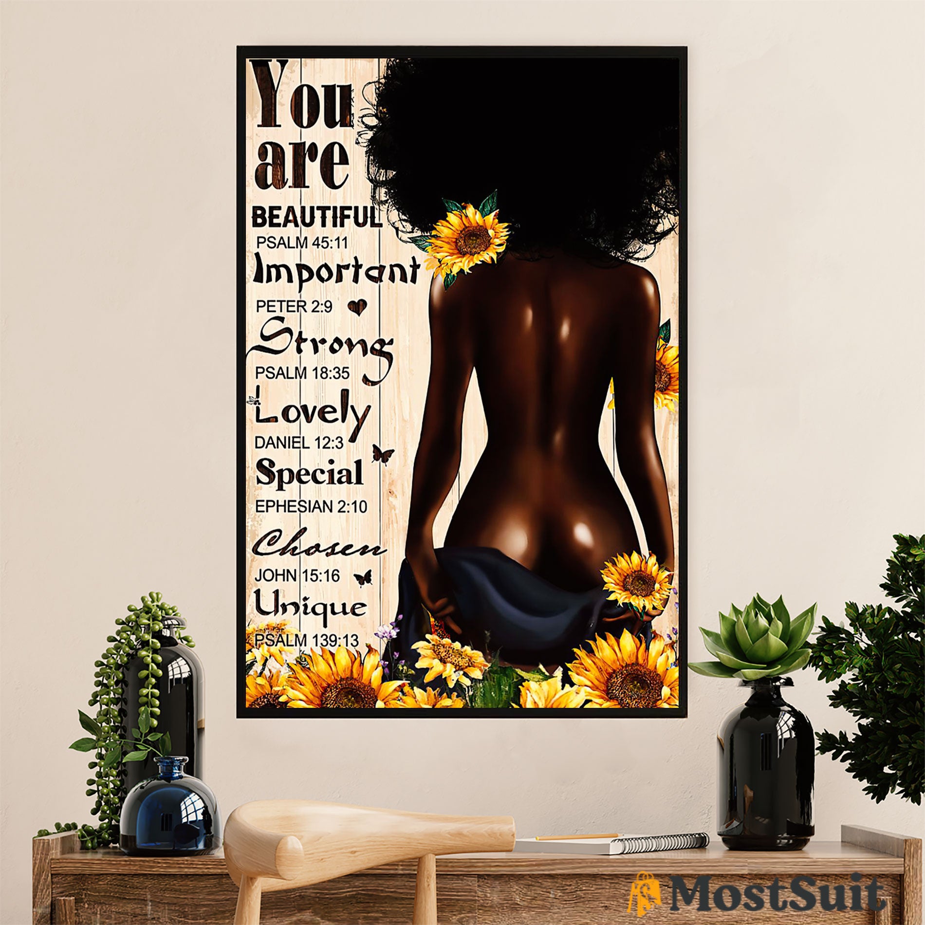 African American Afro Poster | Gift For Black Girl | Juneteenth Day Room Wall Art – Strong Lovely