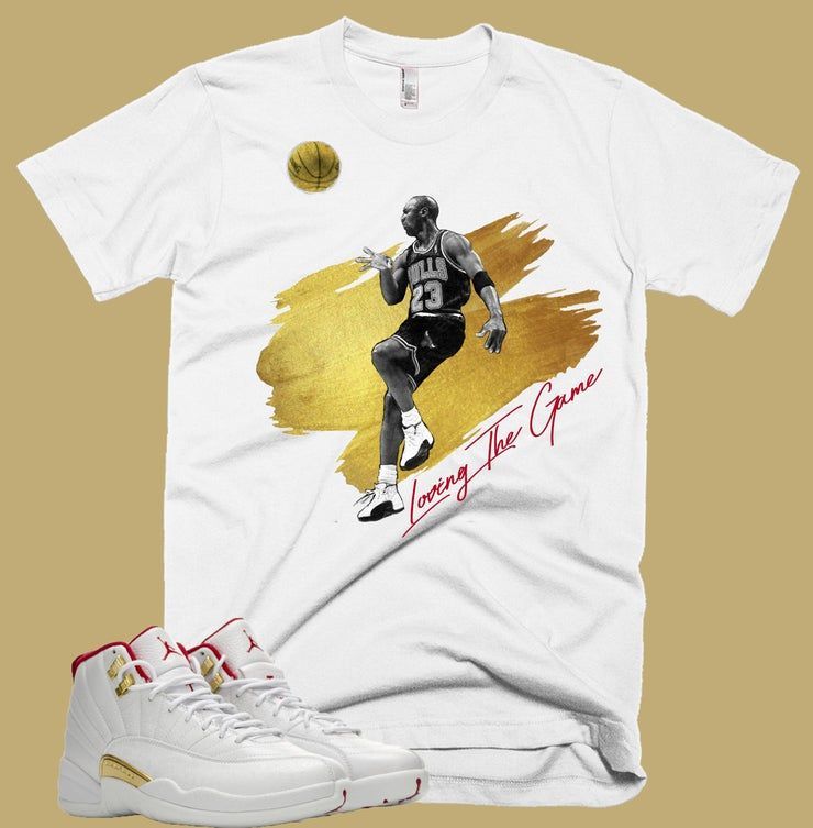 Loving The Game Retro Jordan 12 Fiba Colorblock Shirt