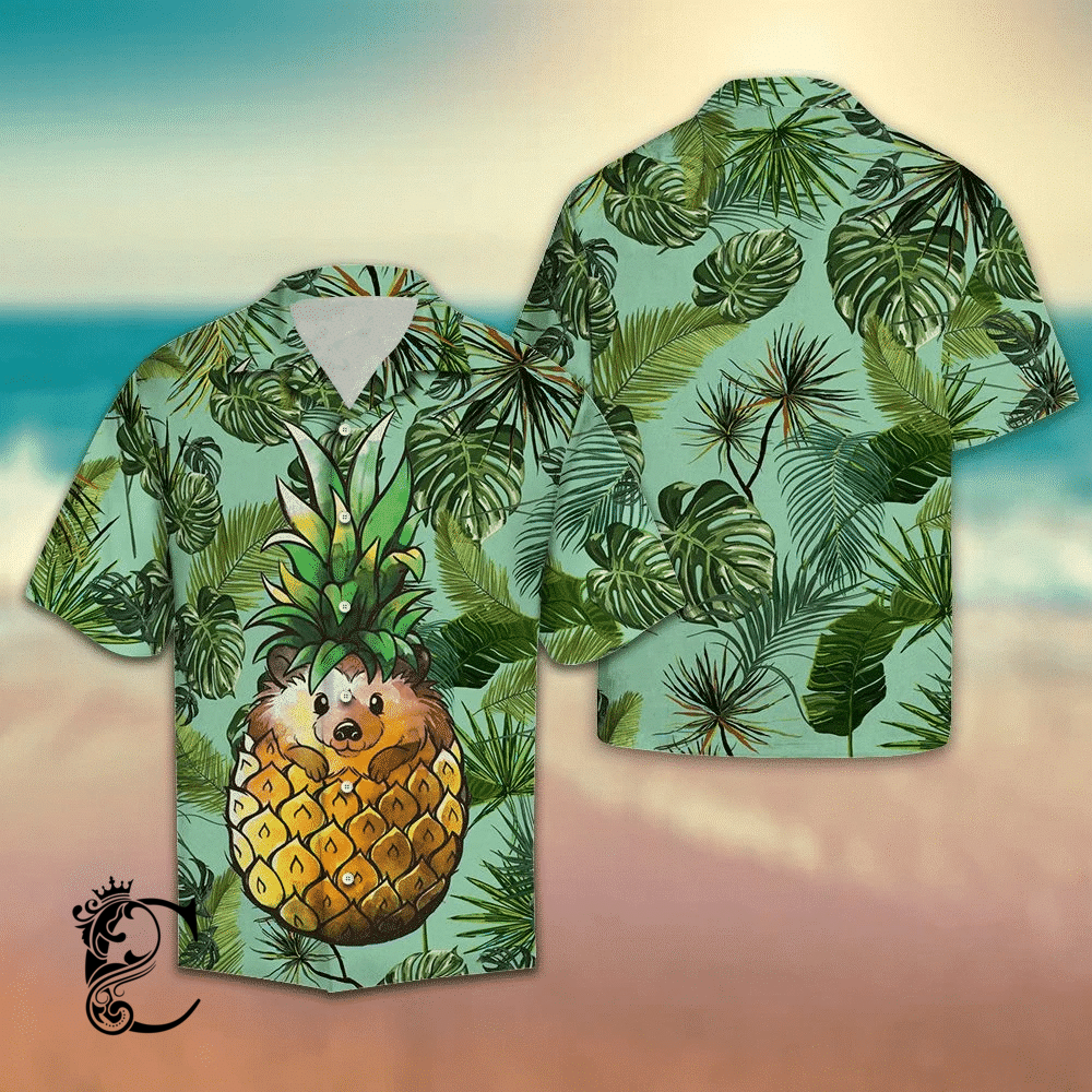 Beach Shirt Find Pineapple Hedgehog Hawaiian Shirt- Chillicothemall