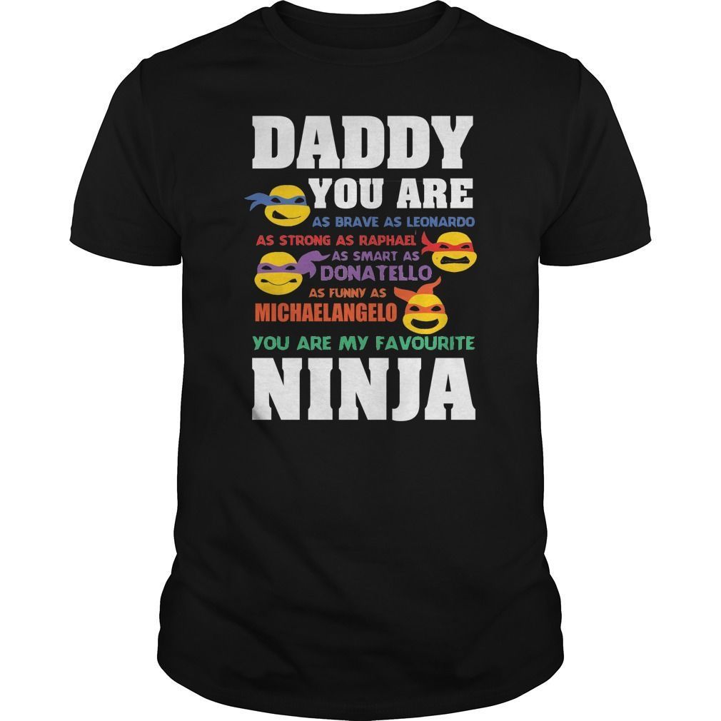 Fathers Day Daddy Dad Niinja Turtles Shirt