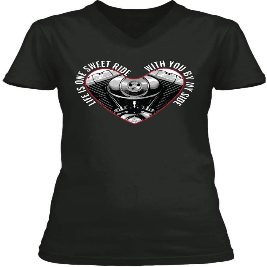 Life Is One Sweet Ride With You By My Side Ladies T-shirt