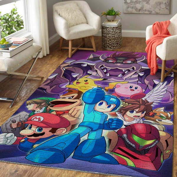 Super Smash Bros. Area Rug / Gaming Floor Decor 3110191