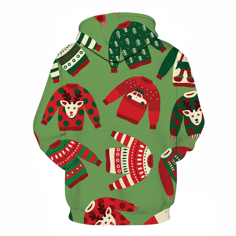 Green 3D Christmas Hoodie – Sweatshirt, Hoodie, Pullover
