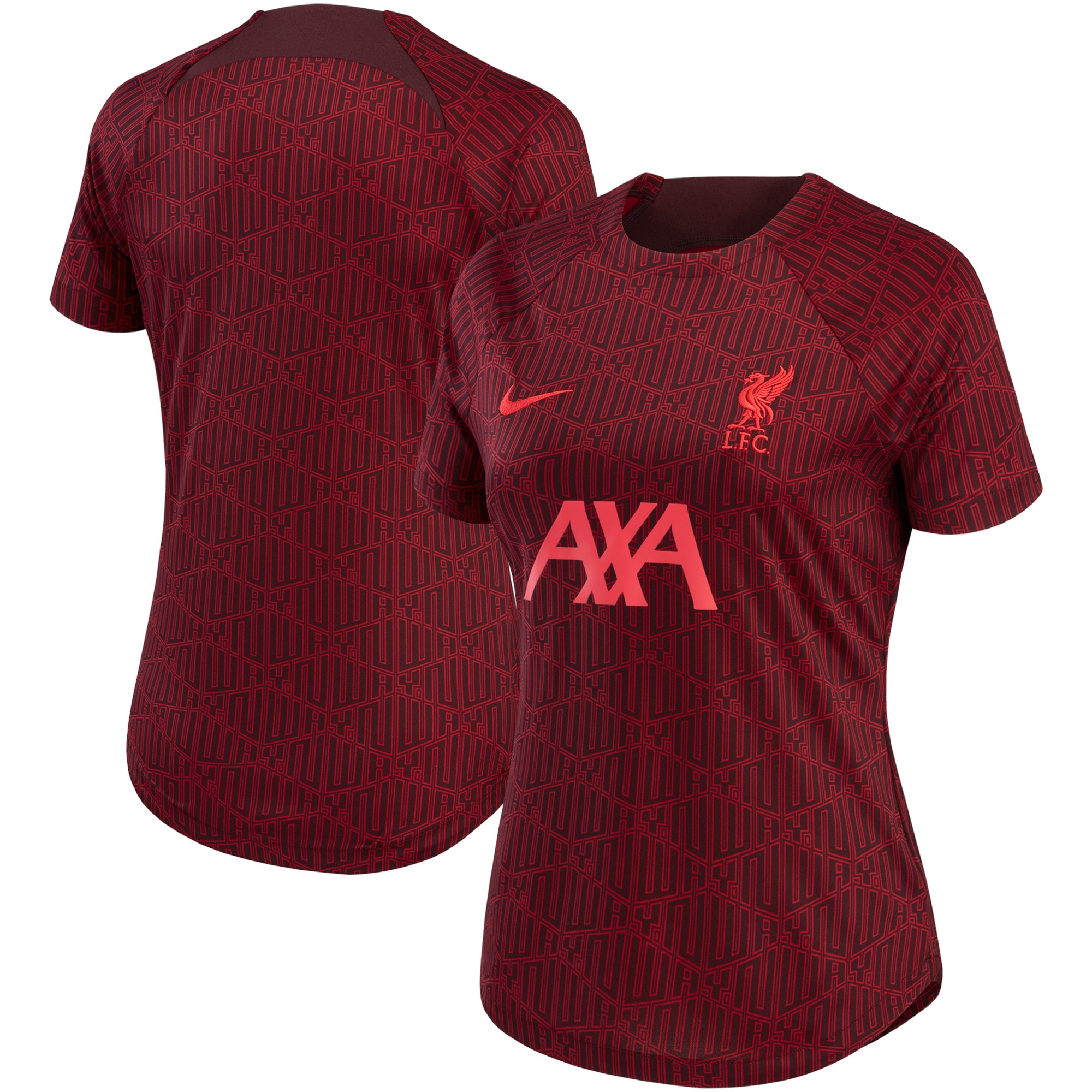 Liverpool Women's 2022/23 Pre-Match Home Performance Top – Burgundy