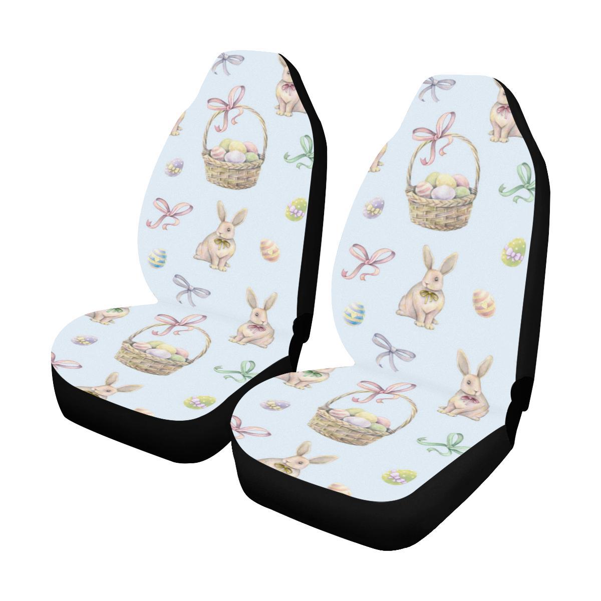 Rabbit Easter Eggs Pattern Print Design 03 Universal Fit Car Seat Covers