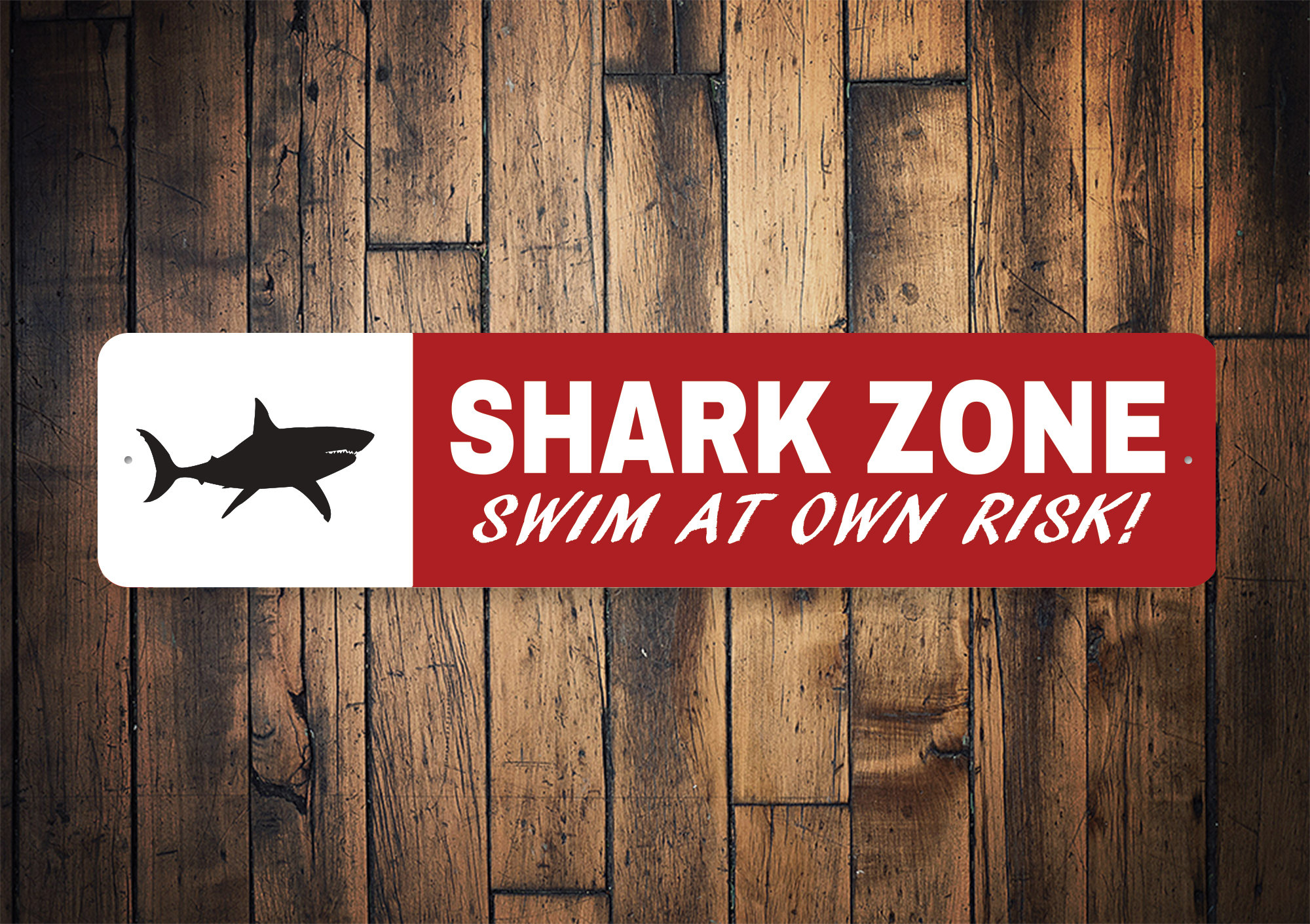 Swim At Risk Sign, Swimming Sign, Shark Sign Zone, Shark Decor, Surf House Sign, Beach Lover Decor, Shark Signs, Sign For Sharks, Sharks