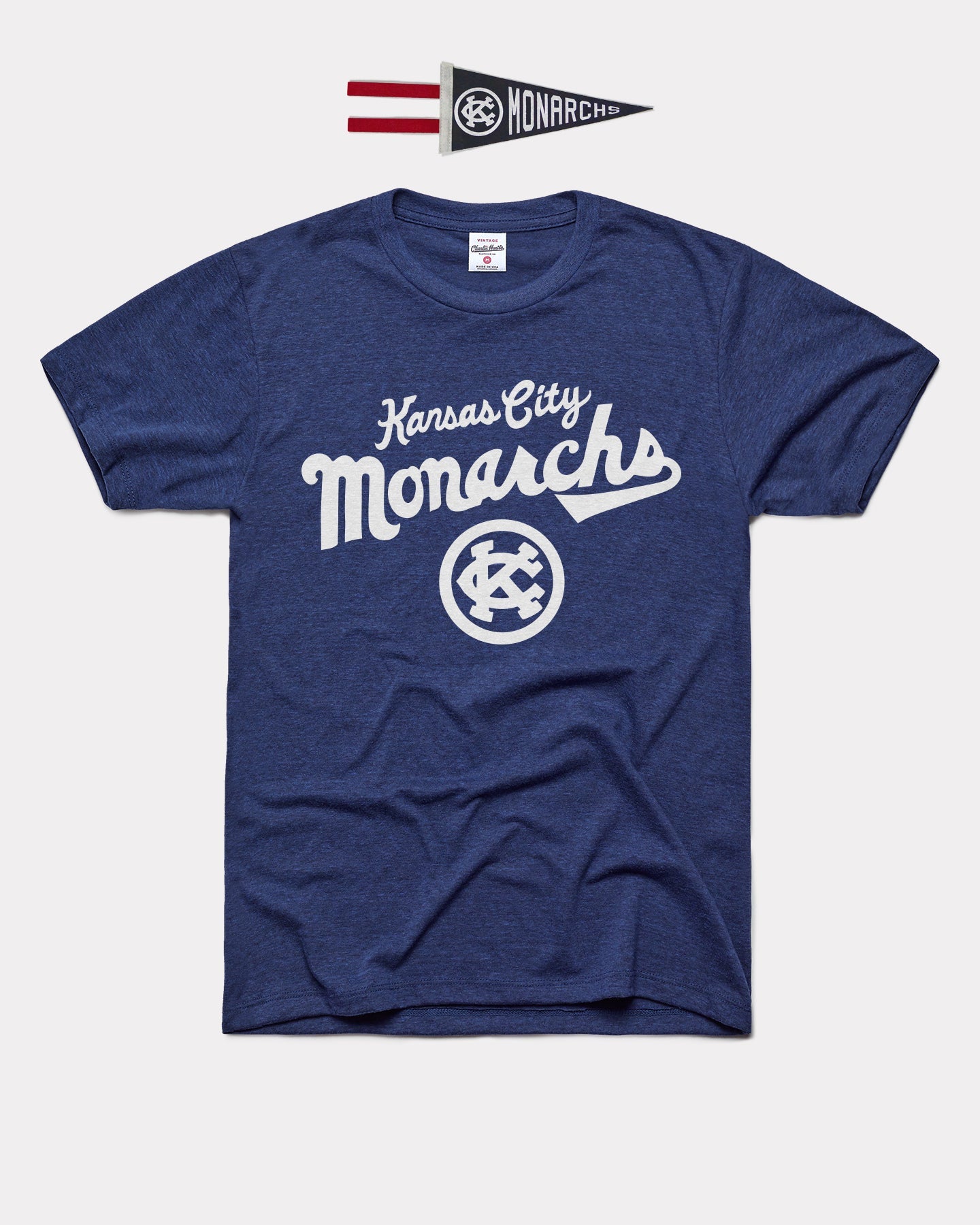 Kansas City Monarchs Script Navy Blue Negro Leagues Baseball Museum T-Shirt