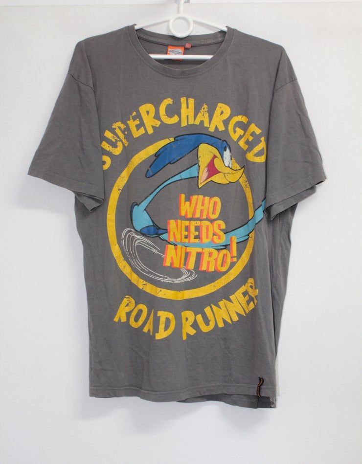 Vtg 90S Looney Tunes Active Supercharged Road Runner Who Needs Intro T-Shirt