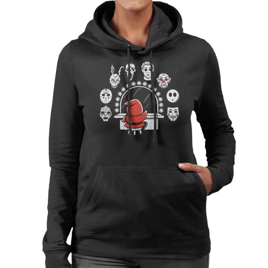 Super Mario Shy Guy Iconic Horror Masks Women’s Hooded Sweatshirt