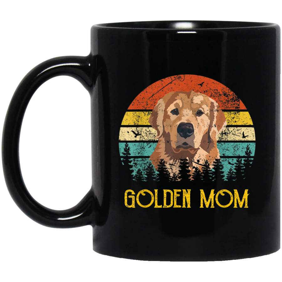 Vintage Retro Golden Retriever Mom Mug Dog Mama Lover Gift Mug