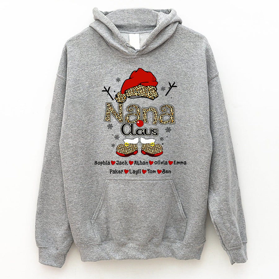 Nana Claus – Leopard Art – T | Personalized Hoodie