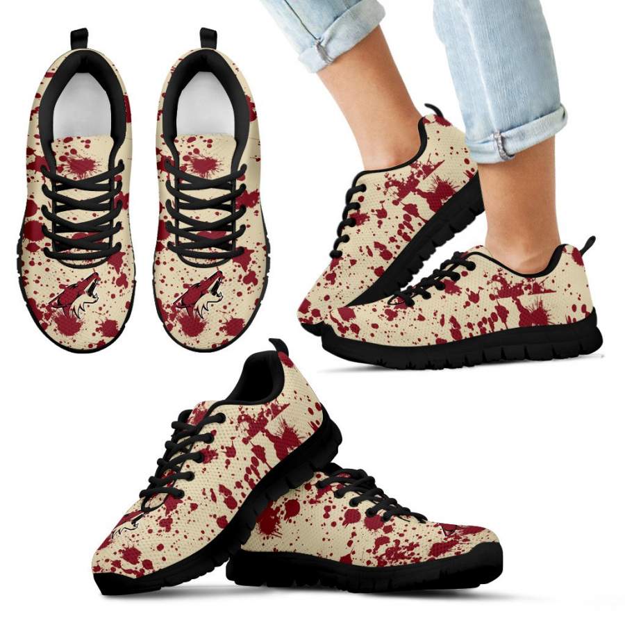 Splatters Watercolor Arizona Coyotes Sneakers