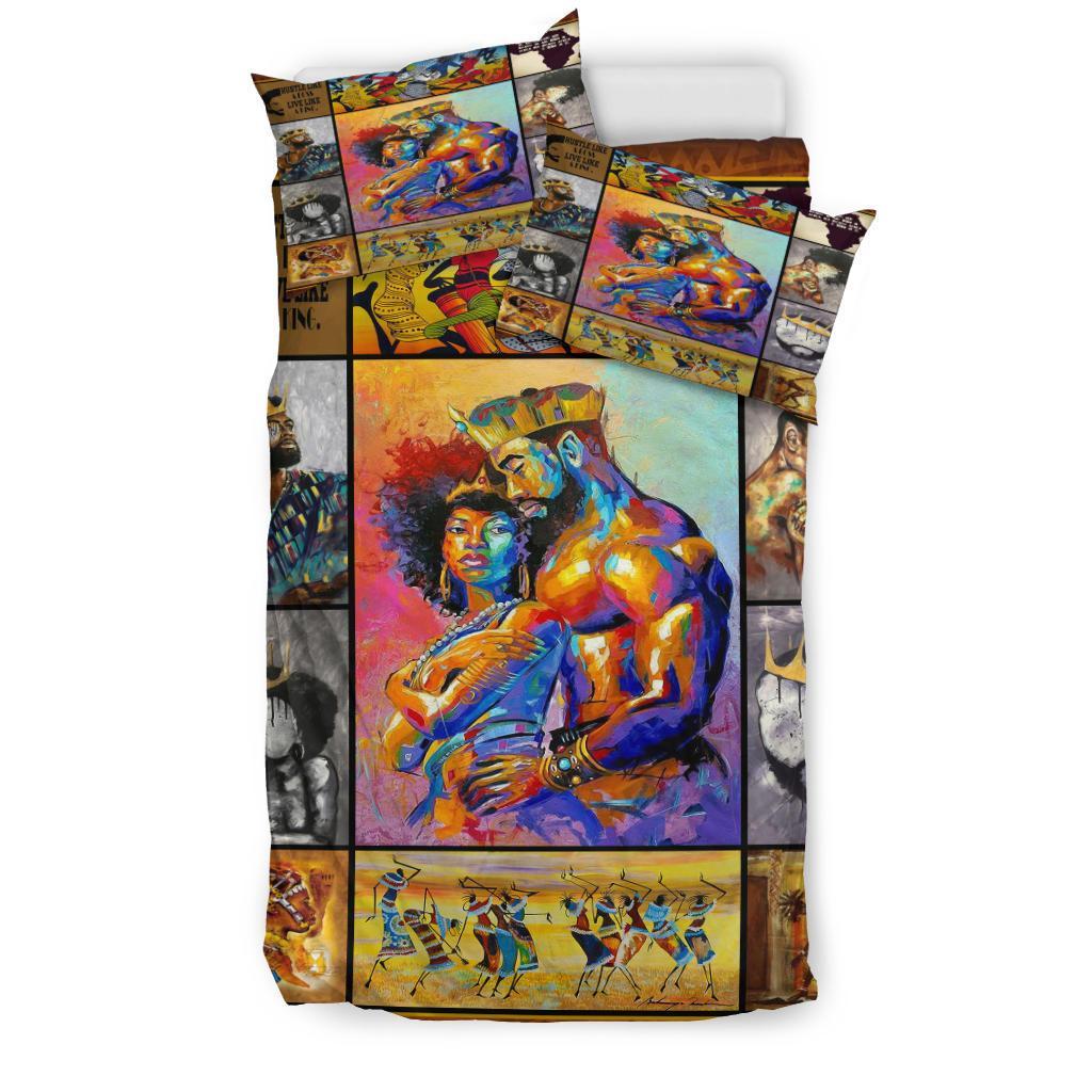 2022 King Queen African Culture Bedding Duvet Cover And Pillowcase Set