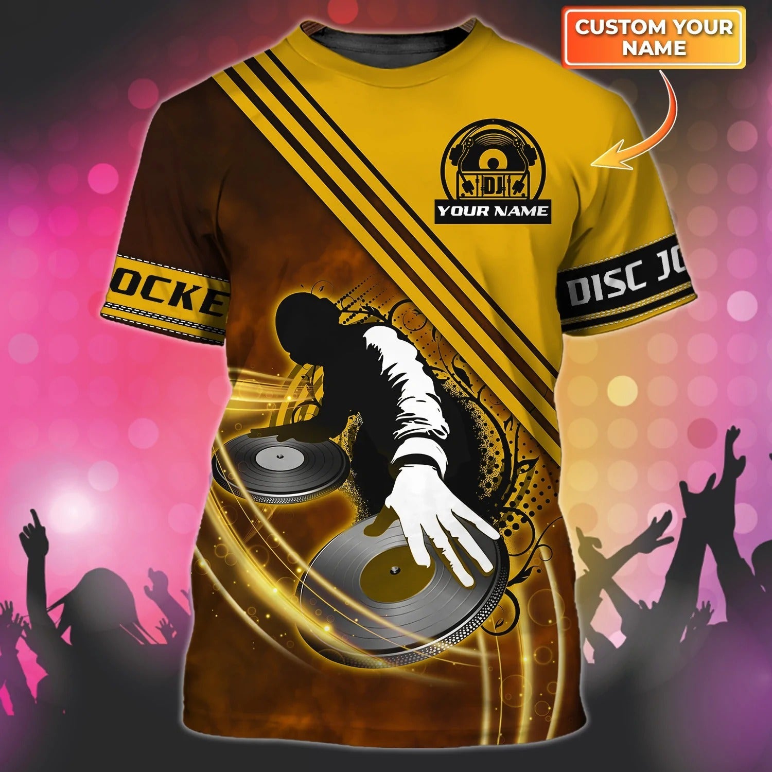 Customized Dj Shirt, 3D All Over Printed T Shirt For Disc Jockey, Dj Gifts