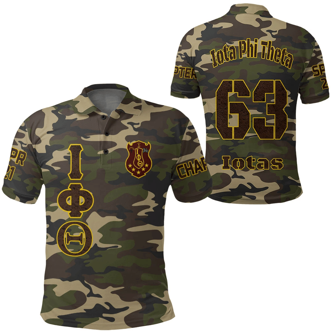 Fraternity Polo – Personalized Iota Phi Theta Camouflage Polo Shirt