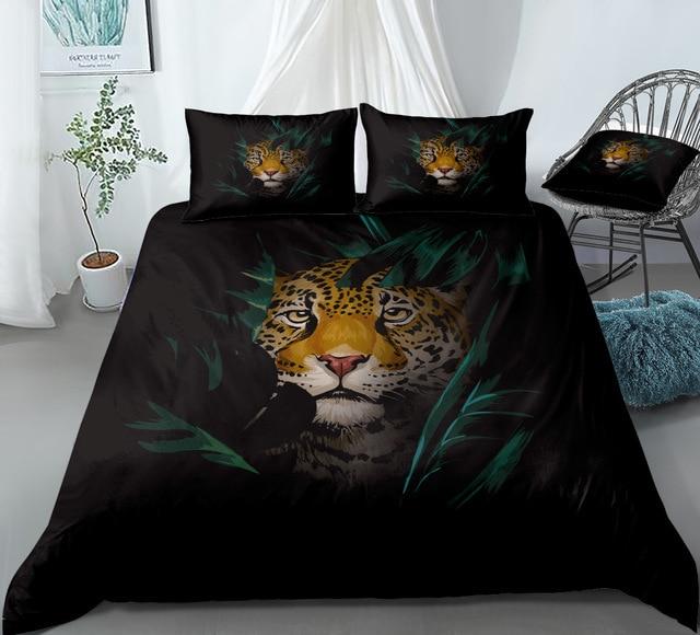 Dark Tiger 3 Pieces Quilted Comforter Set