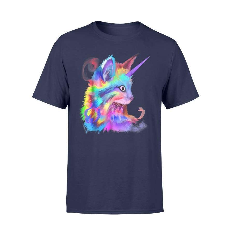 Colorful Cute Rainbow Kitten Unicorn Cat T Shirt