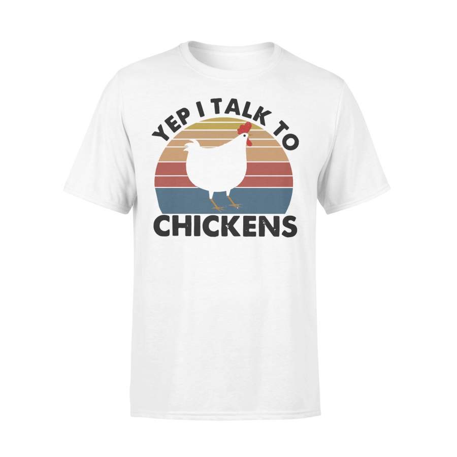 Farmer Yep I Talk To Chickens Vintage T-shirt