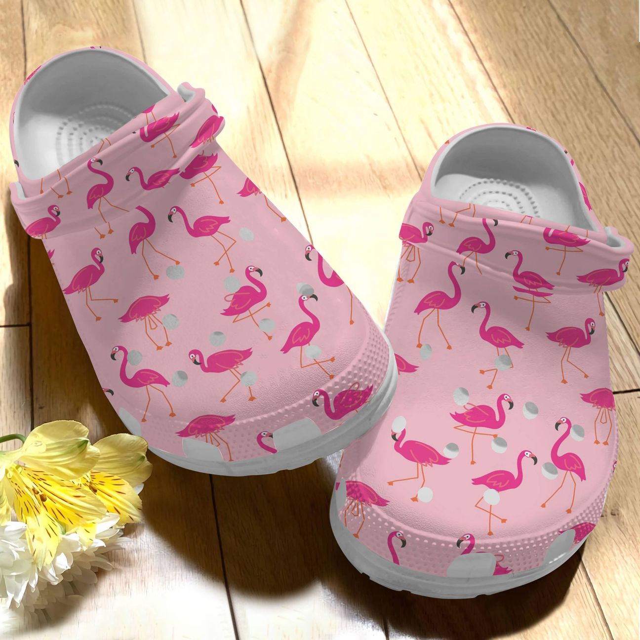 Flamingo Personalize Clog, Custom Name, Text, Fashion Style For Women, Men, Kid, Print 3D Pink Pattern