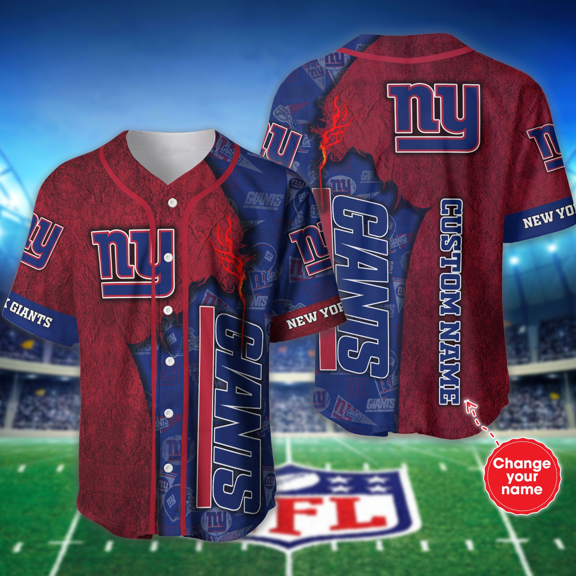 New York Giants Baseball Jersey Shirt Custom Name