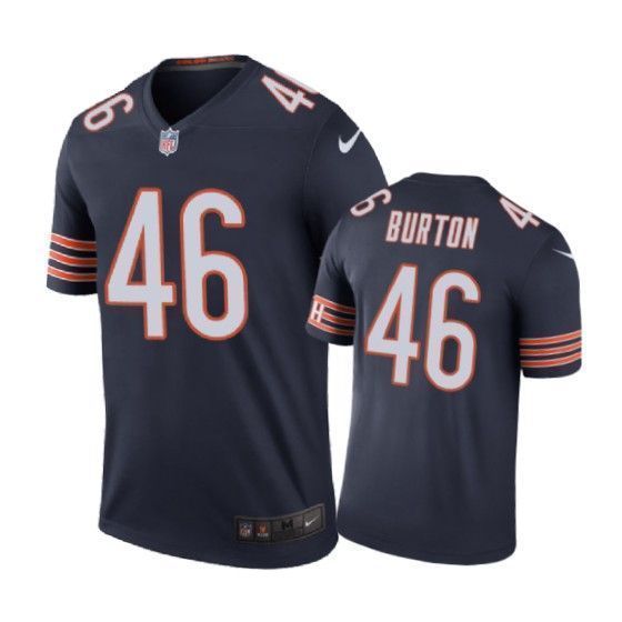 Chicago Bears 46 Michael Burton Color Rush Navy 3D Jersey