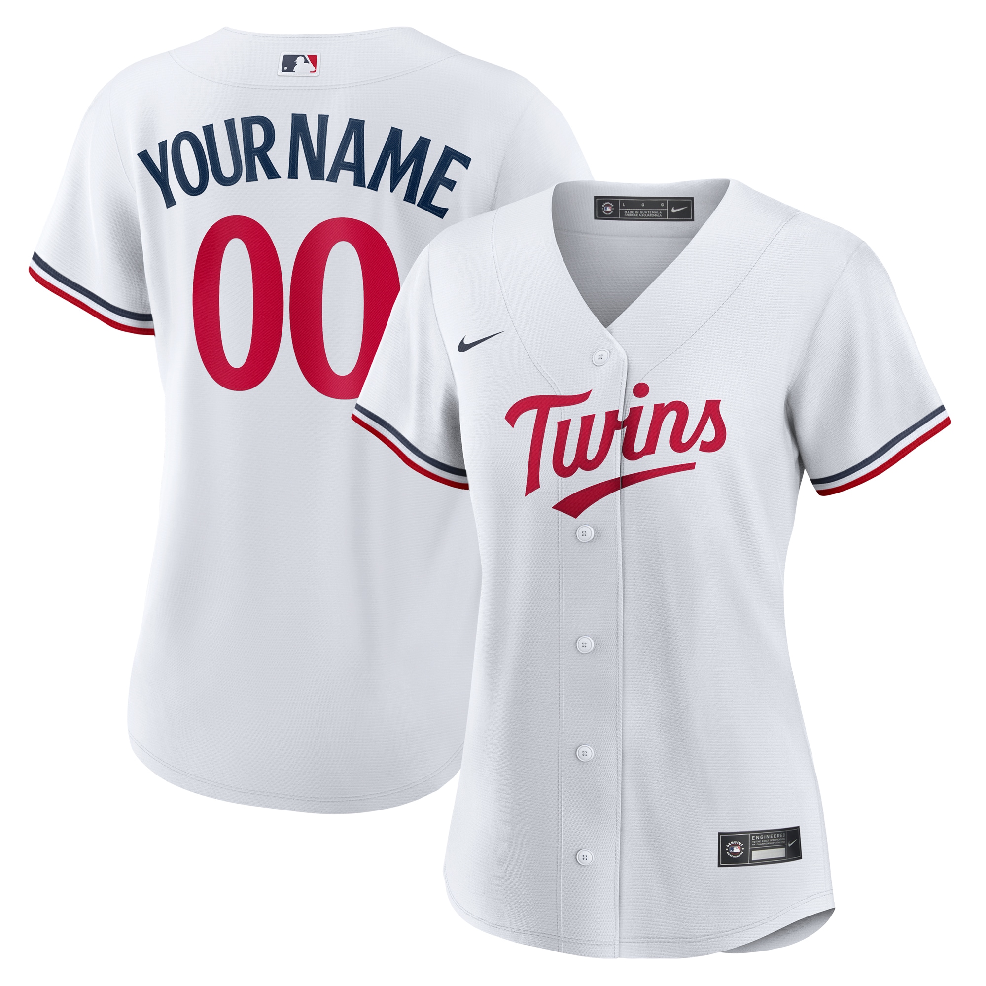 Women’s Minnesota Twins White Home Custom Jersey