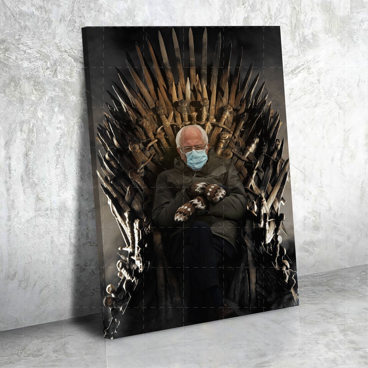 Bernie Meme Game of Thrones Canvas