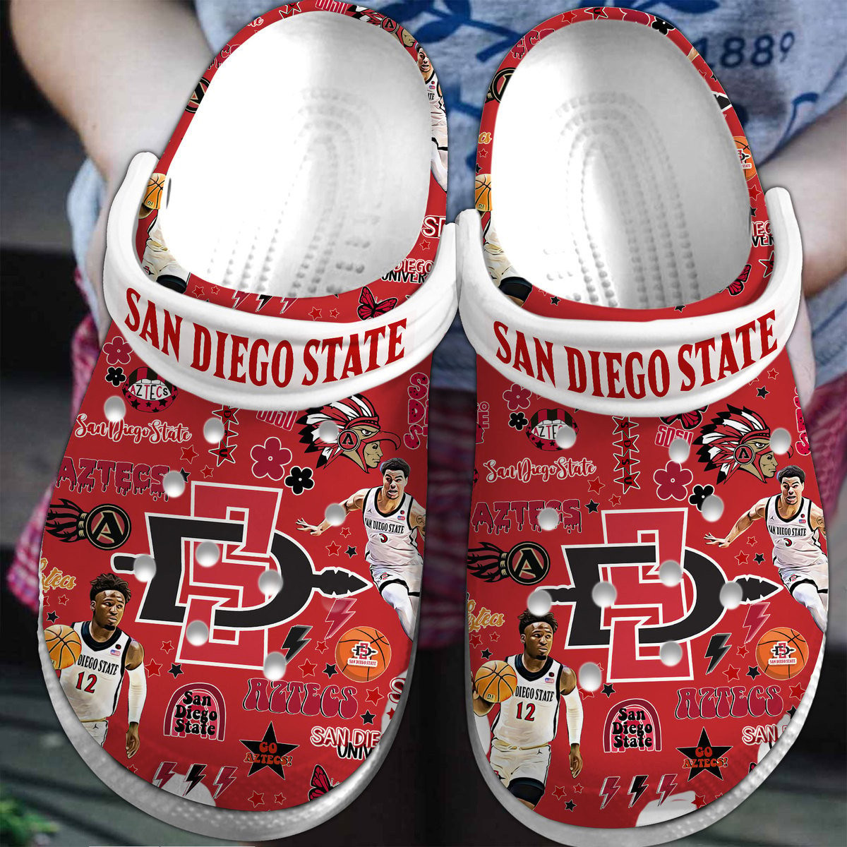 San Diego State Aztecs NCAA Sport Crocss Crocband Clogs Shoes Comfortable For Men Women and Kids