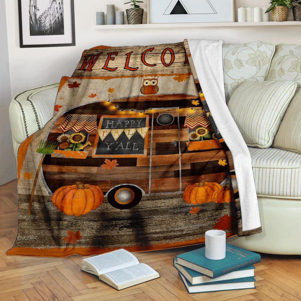 Halloween Camper Fleece Blanket – Quilt Blanket