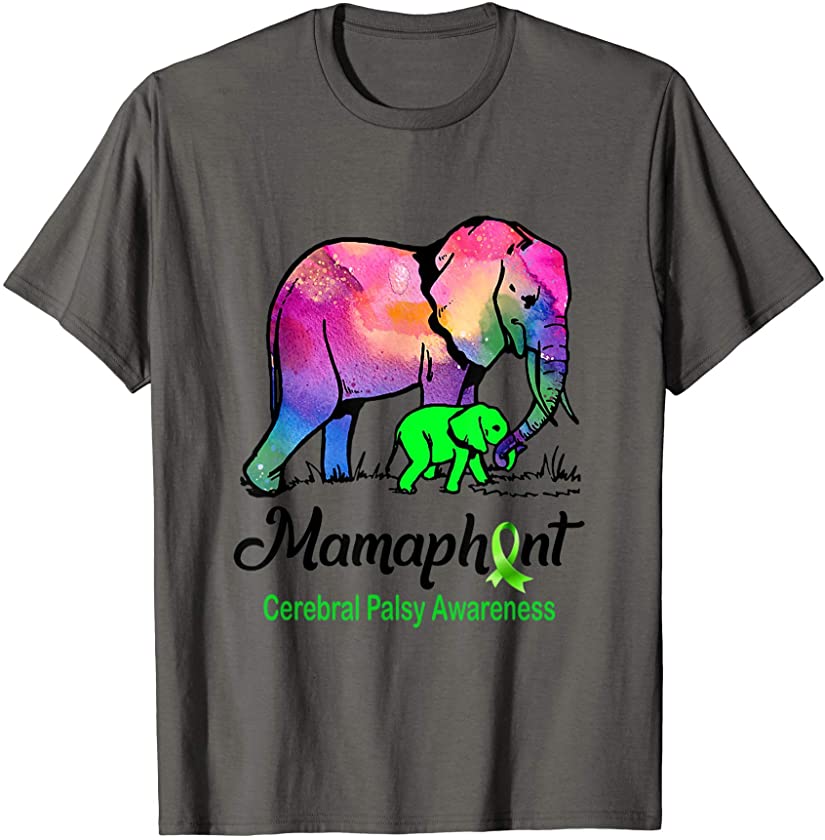 Mama Elephant Cerebral Palsy Awareness T-Shirt