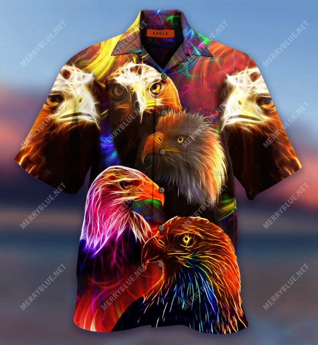 The Power Of Eagle Aloha Hawaiian Shirt Colorful Short Sleeve Summer Beach Casual Shirt For Men And Women