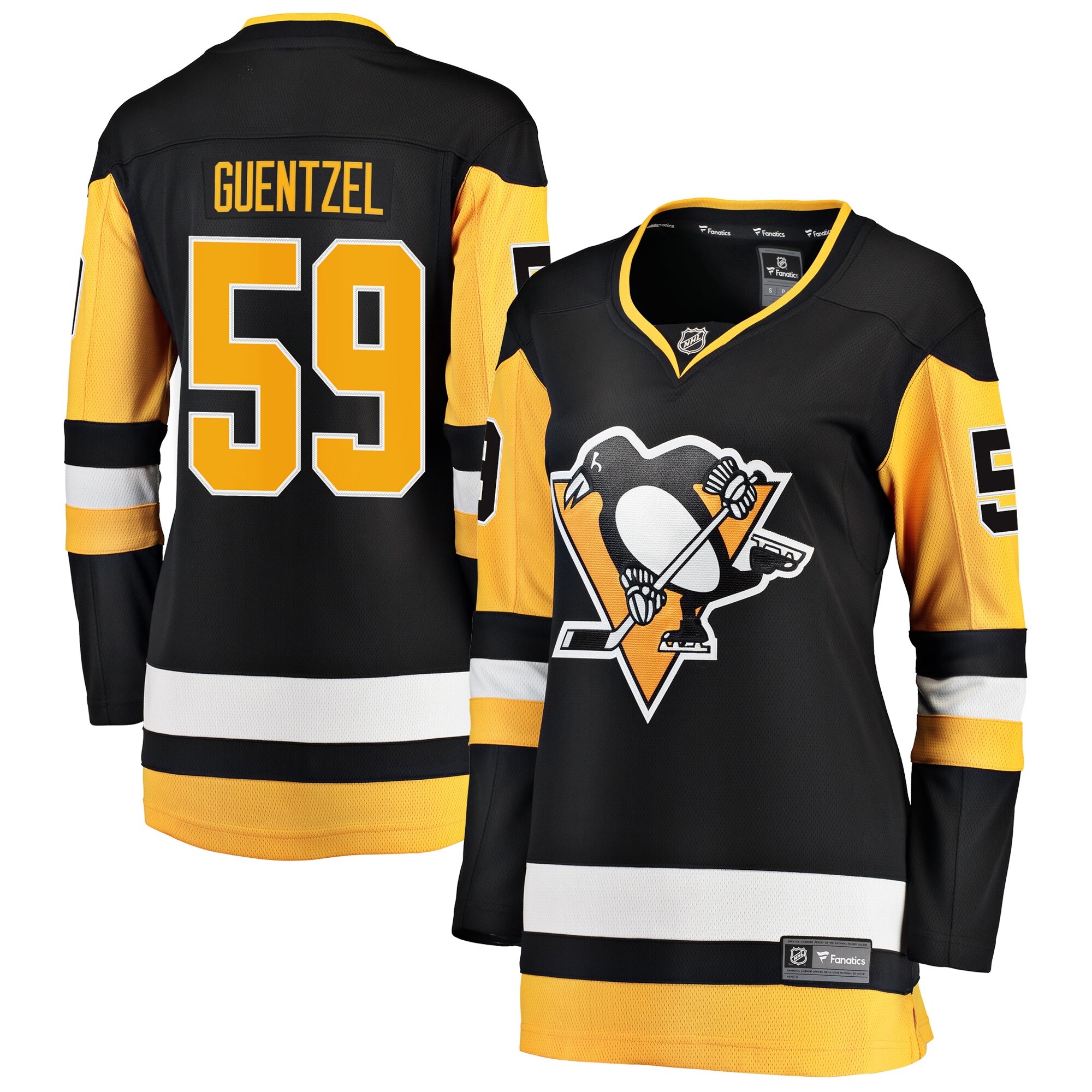 Women's Pittsburgh Penguins Jake Guentzel Black Home Premier Breakaway Player Jersey