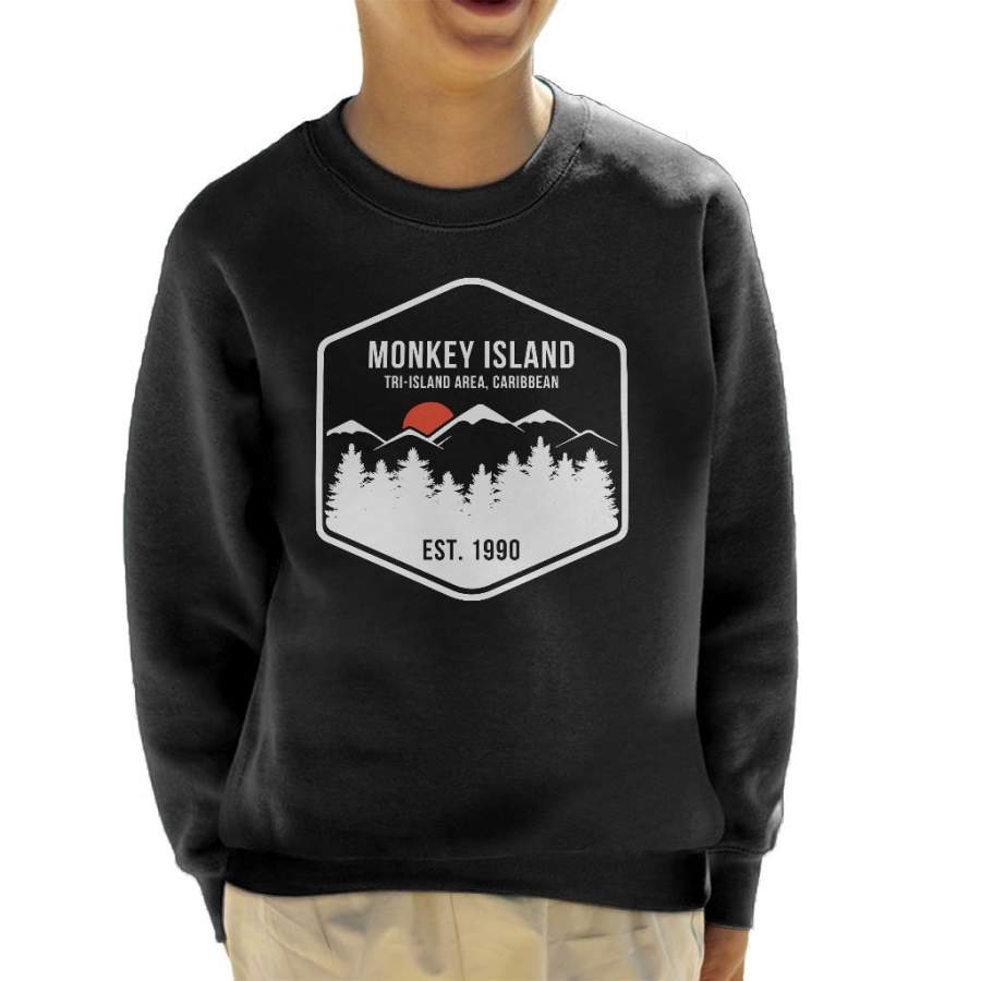 Monkey Island Tri Island Area Caribbean Kid’s Sweatshirt