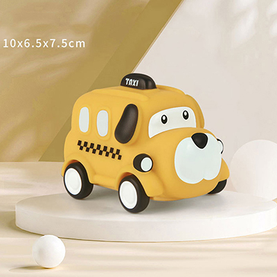 Mini Cartoon Animal Pull Back Cars Kids Toys Montessori Soft Rubber Racing Model Car Toys For Baby Boys Girls Birthday Xmas Gift alx