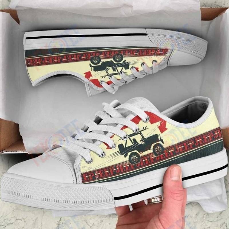 Mens Womens Jeep Christmas Low Top Shoes Custom Print Footwear Converse Sneakers TMT447