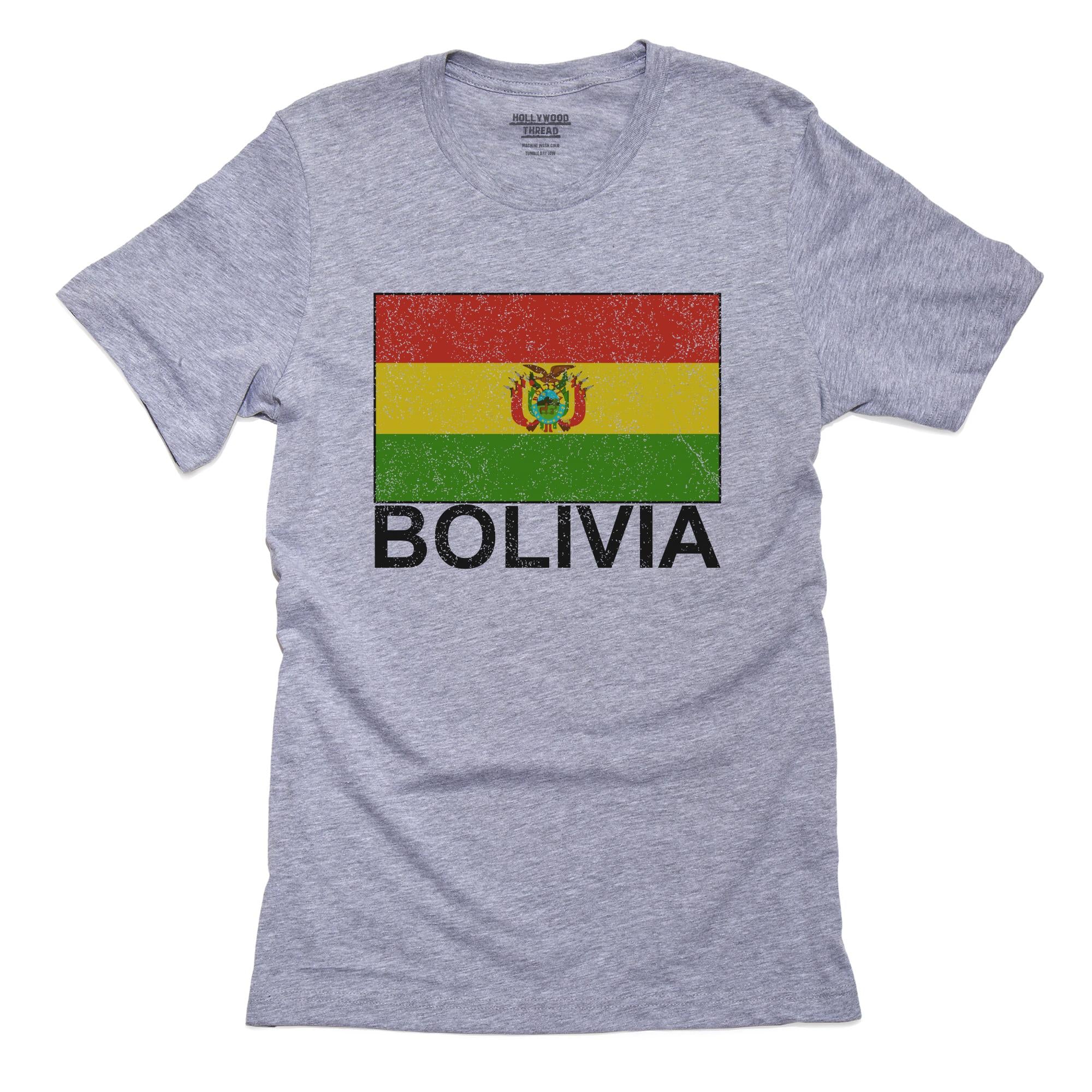 Bolivia Flag – Special Vintage Edition T-Shirt, Framed Print, Pillow, Golf Towel