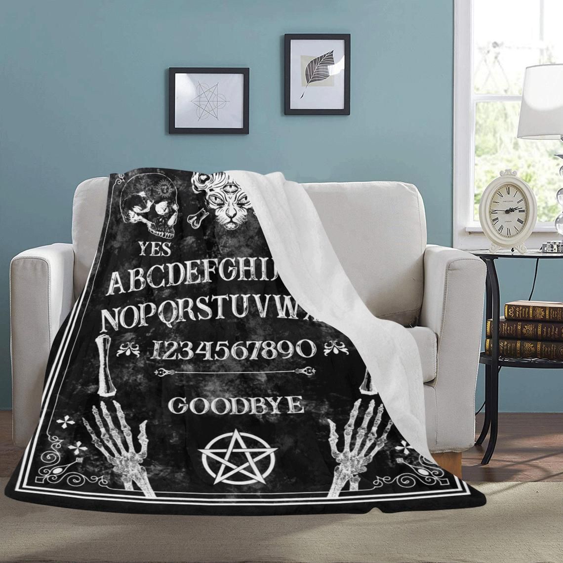 Ouija Board Witchcraft Occult Spooky Gothic Fleece Blanket