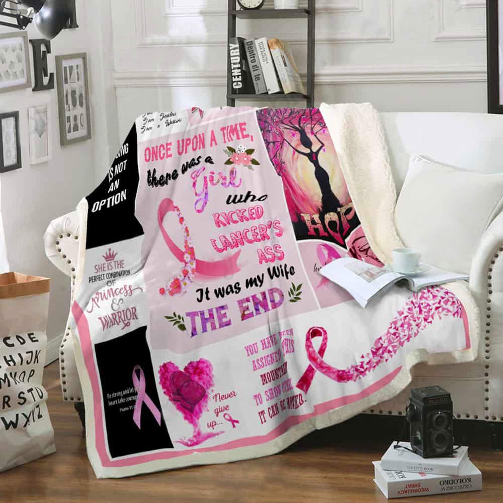 Breast Cancer Survivor Blanket Breast Cancer Awareness Gifts Podoshirt
