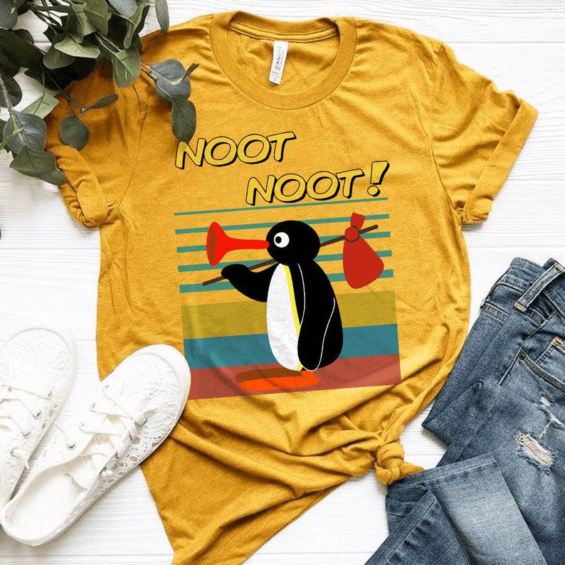 Pingu Noot Noot ,Bella Canvas T-Shirt,Noot Noot Pingu Shirt,Funny Meme Gift T-Shirt,Penguin Lovers,Noot Noot Penguin T-Shirt