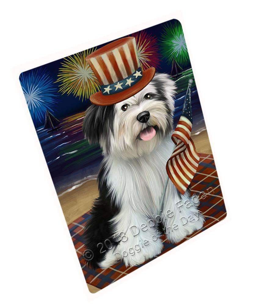 4Th Of July Independence Day Firework Tibetan Terrier Dog Blanket Blnkt62184