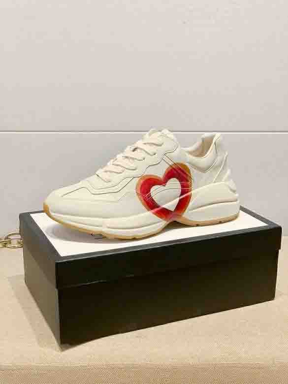 Gucci Rhyton GG Interlocking And Heart Shoes Sneakers SNK578435881