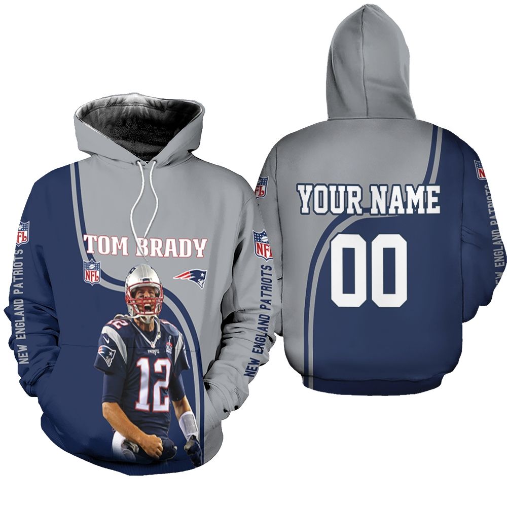 Tom Brady 12 New England Patriots Highlight Career Signatures For Fans 3D Personalized Hoodie