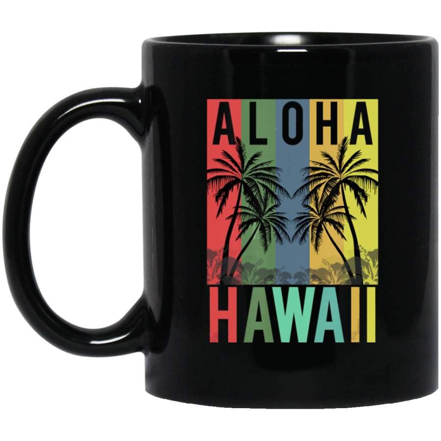 Cute Aloha Hawaii Vintage Hawaiian Beach Coffee Mug