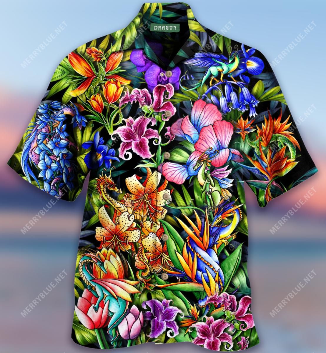 The Secret Floral Dragon Aloha Hawaiian Shirt Colorful Short Sleeve Summer Beach Casual Shirt For Men And Women