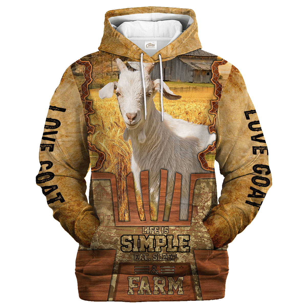 Goat Life Is Simple A Farm Hoodie, Goat Hoodie 3D All Over Print