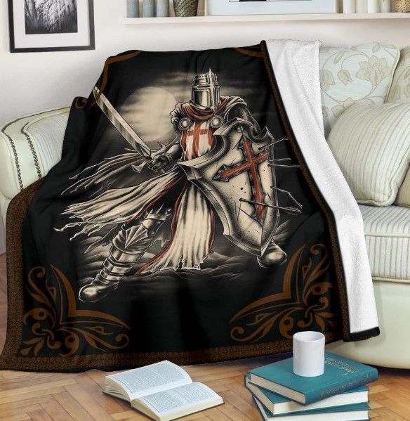 Knight Templar Sherpa Fleece Blanket KOWF