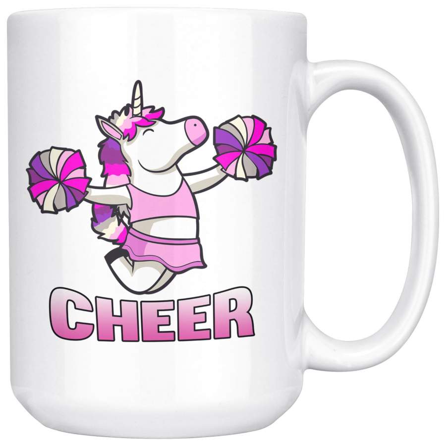 Unicorn Cheer 15oz Mug Cheerleading Mug