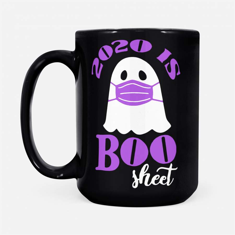 2020 Is Boo Sheet Ghost Face Mask Halloween – Black Mug