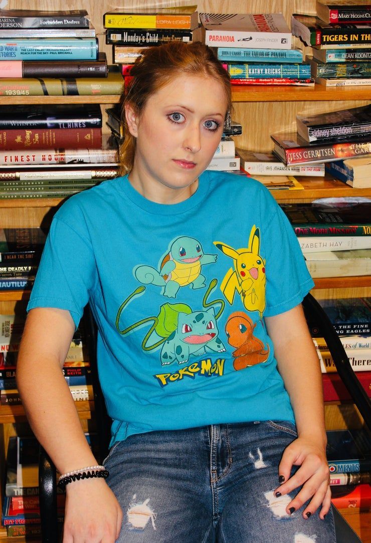 Vintage Rare Pokemon Blue Graphic Shirt